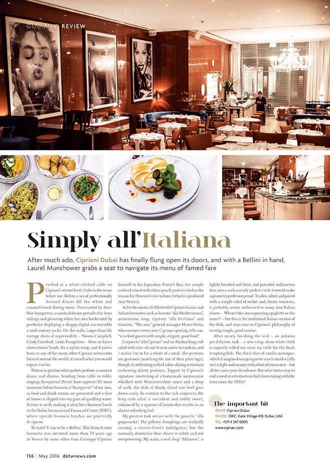 cipriani review dotwn0516